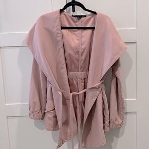 HYFVE Blush Pink Katie Cargo Wrap Jacket Sz M
